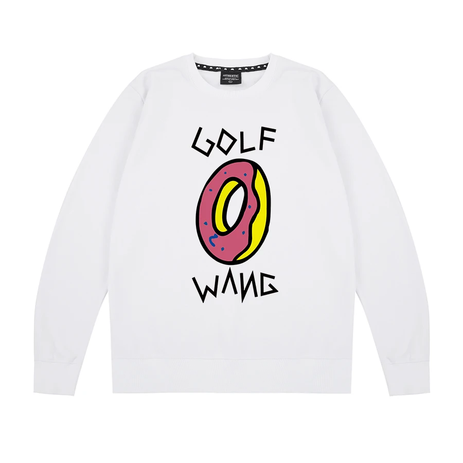 Принадлежности для гольфа Tyler The Creator для мальчиков с цветочным узором OFWGKTA мужские свитера и толстовки женские скейт рисунок Frank Ocean Harajuku стиль унисекс, чесаный хлопок - Цвет: Белый
