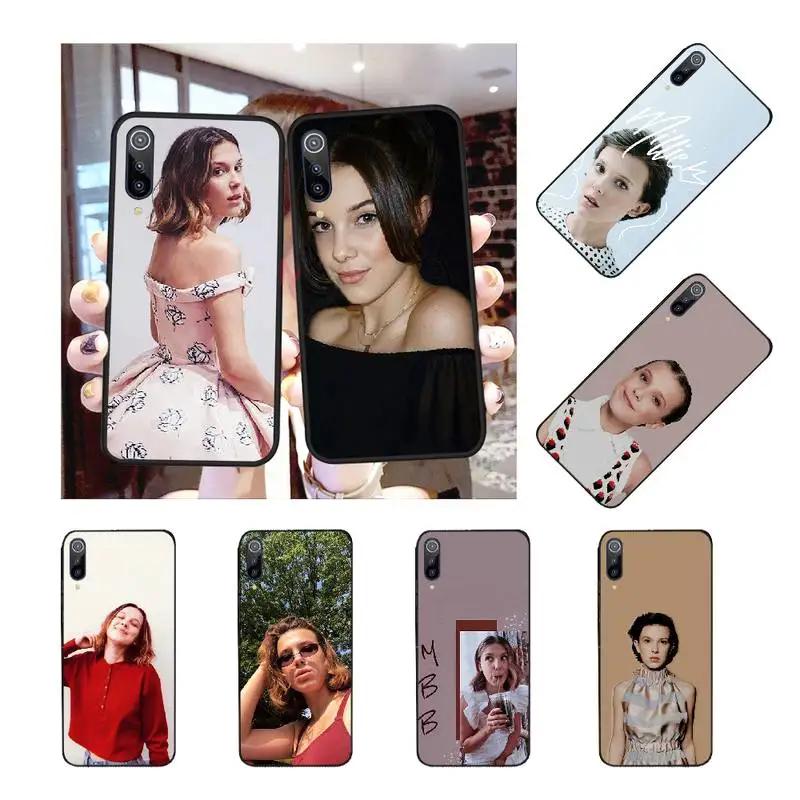 Чехол для телефона PENGHUWAN Millie Bobby черный мягкий чехол с коричневым рисунком Redmi Note 8