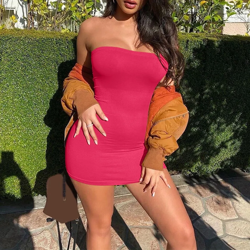 green strapless bodycon dress