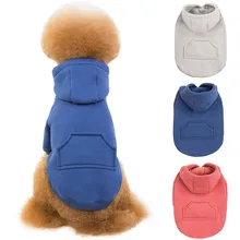 Dogbaby/толстовки с капюшоном для собак; теплая однотонная одежда для домашних животных с медвежьими ушками и кошками; пальто для собак; футболка; зимний свитер;#816g20