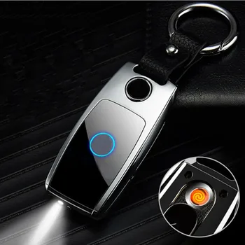 

100pcs USB Lighter lighting LED screen Key buckle