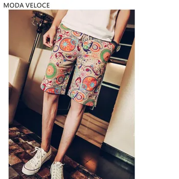 

Hot New Men's Summer Casual Loose Printing Home Sleepwear Pajama Silk Satin Short Fitness Workout Beach Short Short masculino