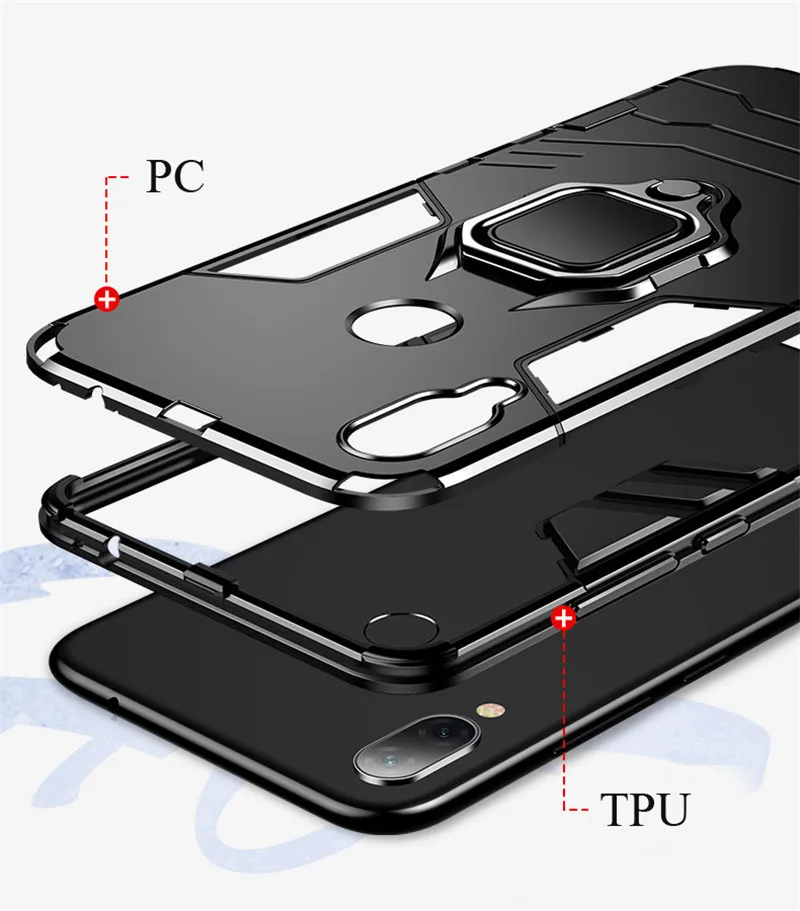 4 in 1 Armor Case for Huawei Y6 2019 Y6 Prime 2019 Y9 Y7 Pro Y5 Y9 2019 case for Huawei Nova 5 Pro 5i 4E 4 3 3i case Fundas Capa waterproof cell phone case