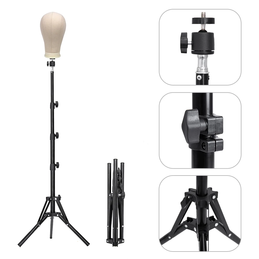 Quality Wig Tripod 152CM Adjustable Tripod Holder Multifunction Tripod