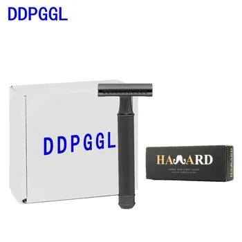 

DDPGGL Men's Double Edge Razor Classic Manual Shaver Zinc Alloy Head Metal Razor For Shaving&Hair Removal 10 Blades