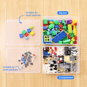 Caja organizadora de 26 rejillas para bloque de Lego, contenedor de juguetes, juego de boquillas de plástico, herramientas, artículos de almacenamiento de cocina desmontables, cocina