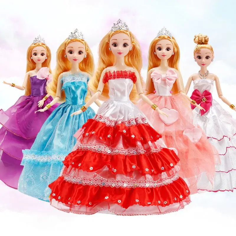 

12 Joints Doll BJD Dolls Birthday Gift DIY Kids Toy With Beautiful Party Dress For Girl Doll BJD Doll 3D Eyes Dolls Accessory