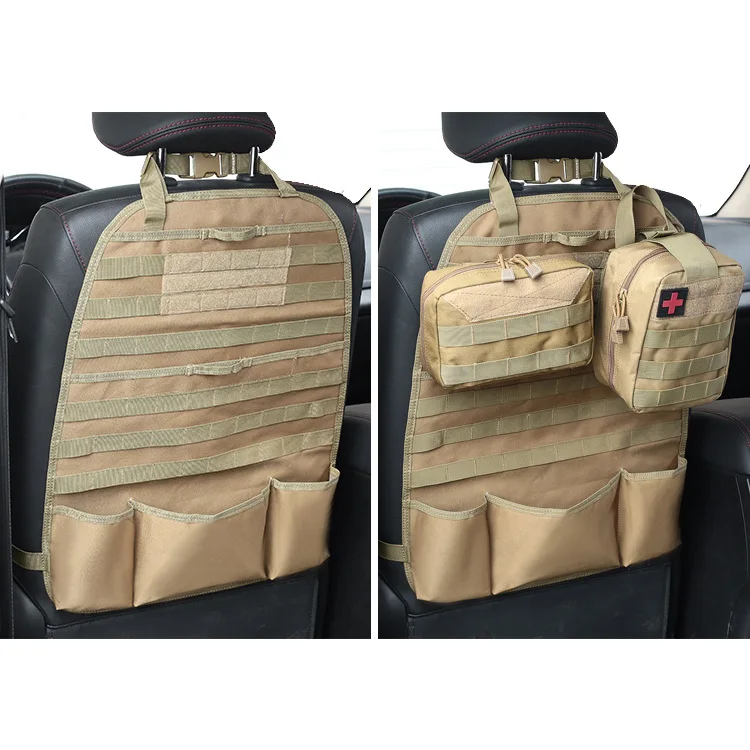 Universal Tactical Car Seat Cover Organizer Nylon Bag Molle Accessories Veh C1V0 