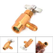 1 шт. автомобильный Кондиционер R134a A/C хладагент может кран клапан открывалка для бутылок комплект сплав авто аксессуары для автомобиля Стайлинг