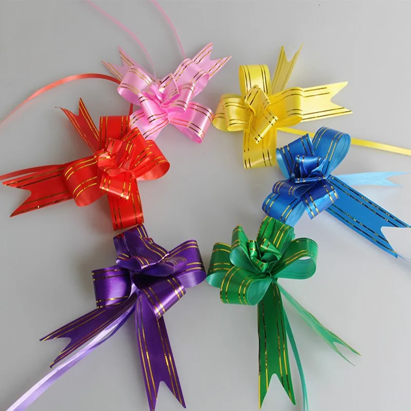 

Flower Shop Wedding Supplies Pull Flower Peace Fruit Packaging with Bow Ribbon 2.8cm Plain Color Phnom Penh Small Pull Flower