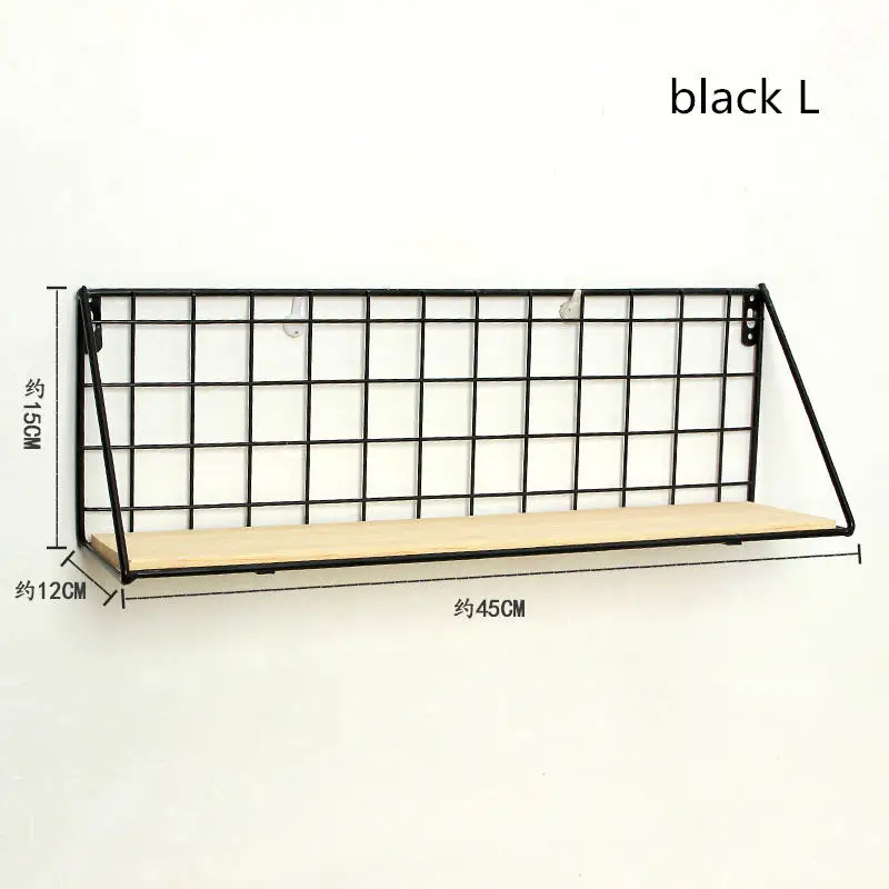 1 шт. S/L деревянная железная стойка для хранения гостиной цветочные горшки книга кухонные держатели для хранения специй настенная полка подвесное украшение