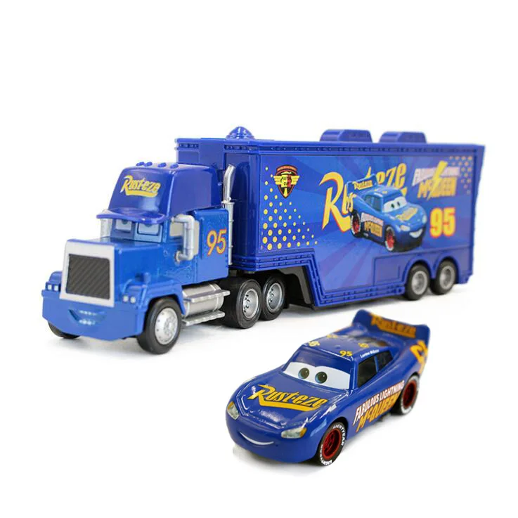 Дисней Pixar Тачки 2 3 игрушки 1:55 литье под давлением Молния Маккуин Джексон шторм мак грузовик ABS модель автомобиля игрушка No19 рождественские подарки - Цвет: NO95 set