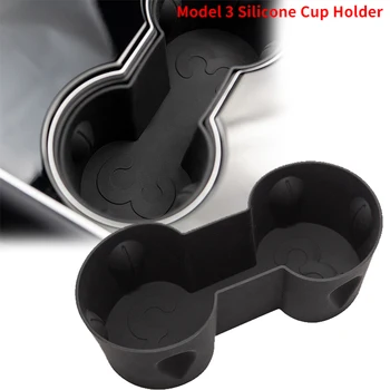 

Silicone Shock-Absorbing Anti-Skid Water Cup Holder Cover For Tesla Model 3 (Black)