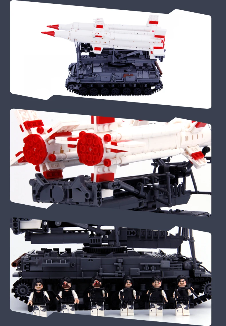 1469 шт. XINGBAO строительные блоки XB-06007 легое Военная серия MOC SA-4 GANEF ракетная установка Танк модель детская игрушка 4PX