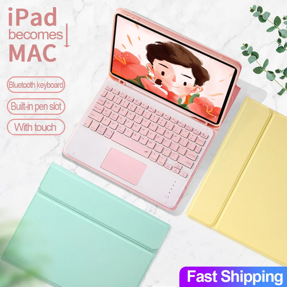 Чехол для iPad с сенсорной панелью и мышью Pro 9 7 10 5 11 Air 2 3 4 2018 2019 2020 8th 7th 6 Generation|Чехлы