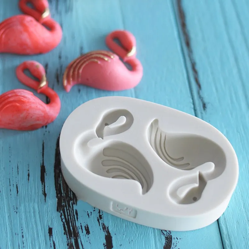 1 Adet Flamingo ekilli Fondan Silikon Kal p Craft Kek Dekorasyon 