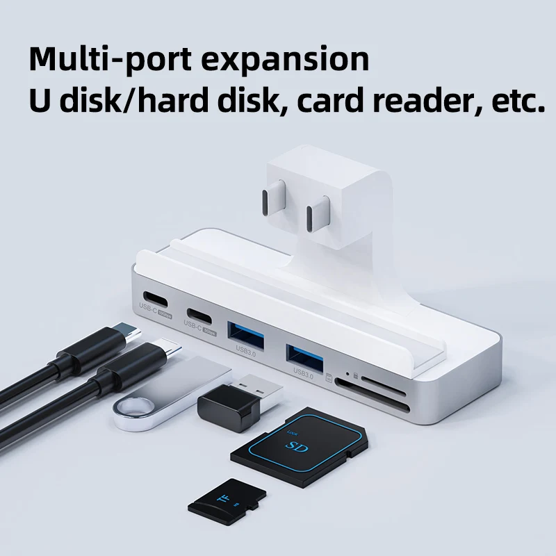 Hagibis Usb c Braçadeira Hub Tipo-c para 2023 Imac com Usb c Usb 3.0 Micro Leitor de Cartão sd 4k hd Docking Station Imac Acessórios - Imagem 6