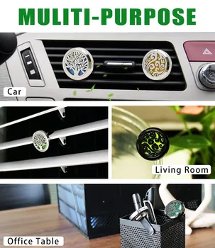 

Titanium Steel Car Air Freshener Aromatherapy Essential Oil Diffuser Vent Clip