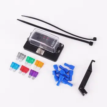 

Motorcycle Car LED Light 4 Way Fuse Box Wire Terminal Fuse Puller Ribbons