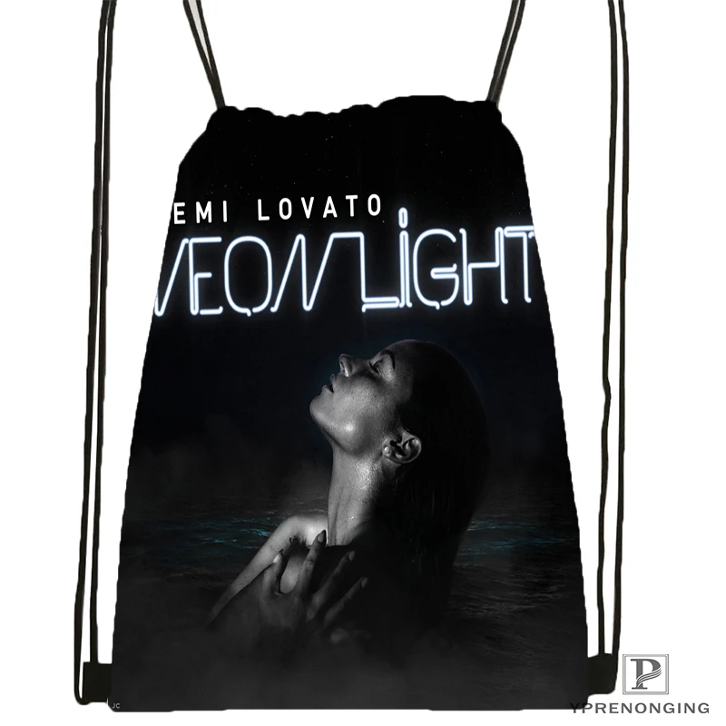 

Custom Celebrities Demi Lovato Drawstring Backpack Bag Cute Daypack Kids Satchel (Black Back) 31x40cm#180531-03-74