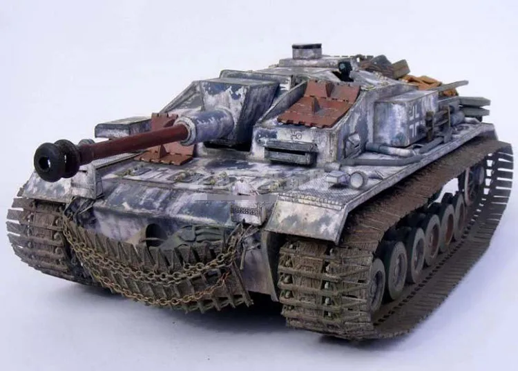 1:25 Масштаб 2 мировая война Германия Sturmgeschutz III StuG 40 Ausf.F Военная бумага модель
