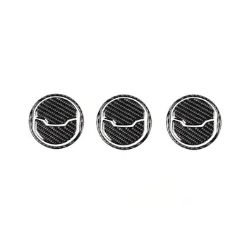 

New Carbon Fiber Air Condition Vent Outlet Cover Trim For Mustang 2015+ Car Interior Decoration Set