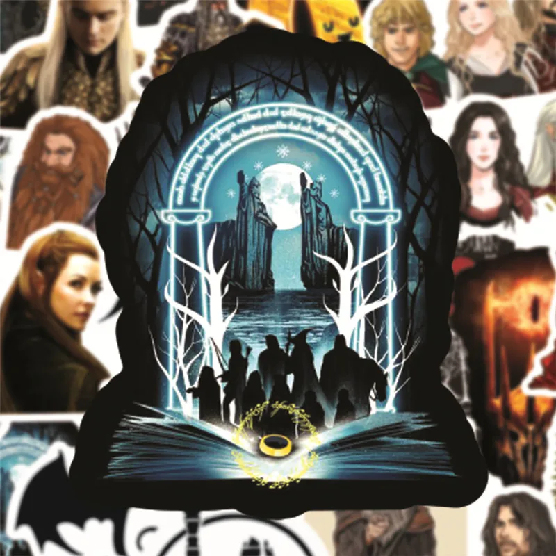 50 Pcs/lot Classic Movies Hobbit Stickers Set PVC Stickers Toys Decor for Car Laptop Pad Phone Trunk Guitar