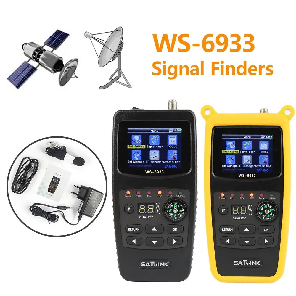 Original Satlink WS-6933 Digital Satfinder DVB-S2 Satellite Finder 2.1 Inch LCD Display FTA C&KU Ba - 4000295791915