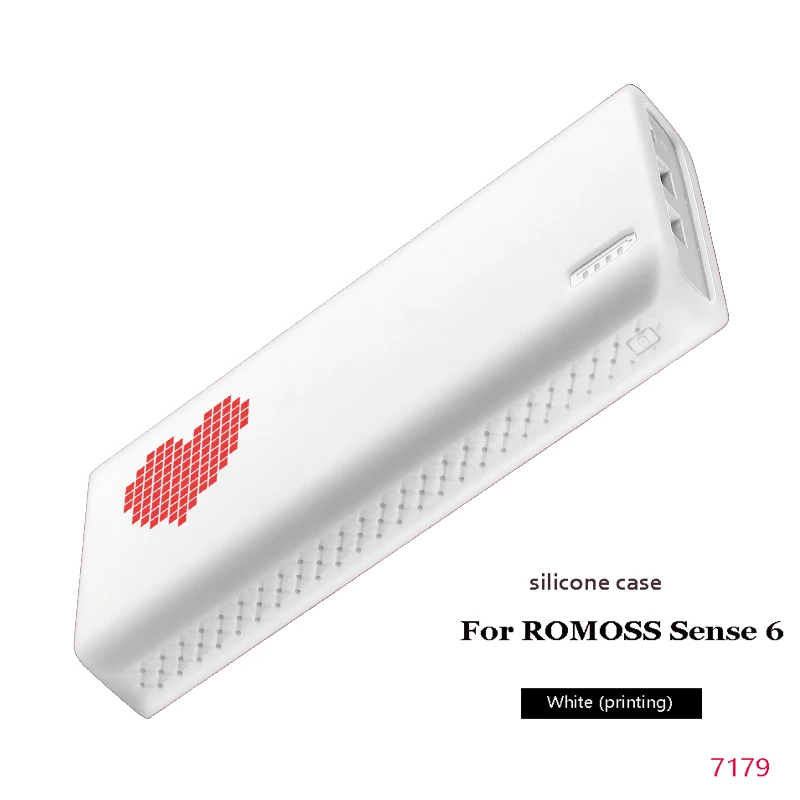 Силиконовый чехол Romoss sense 6 для мобильных телефонов, мягкий силиконовый Противоскользящий чехол Romoss sense 6, водонепроницаемый чехол - Цвет: white(printing)