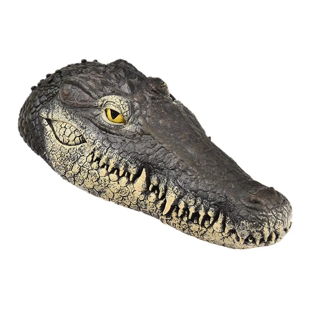 Realistische Alligator Kopf Decoy Teich Float Garten Krokodil Kopf Schwimm Teich 
