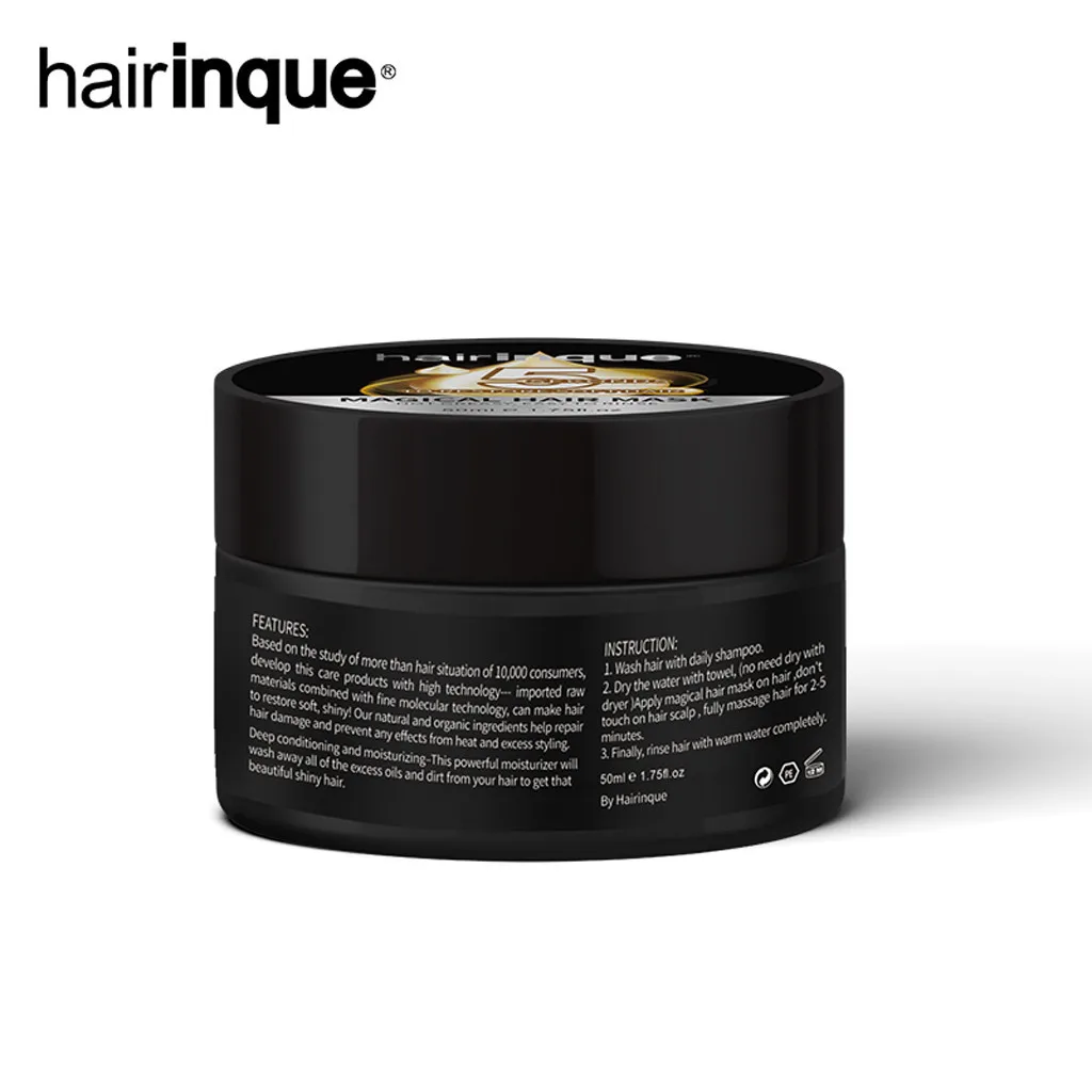 HAIRINQUE 50 мл волшебное Лечение маска для волос увлажняющий, питательный 5 секунд ремонт повреждения волос Восстановление мягкая маска для ухода за волосами 3,28