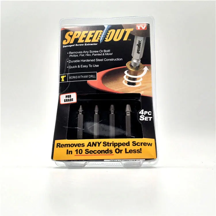 

Speedout High-Speed Drill Bit Screw Bolt Dismantling Maker Screw Extractor Hardware Kits