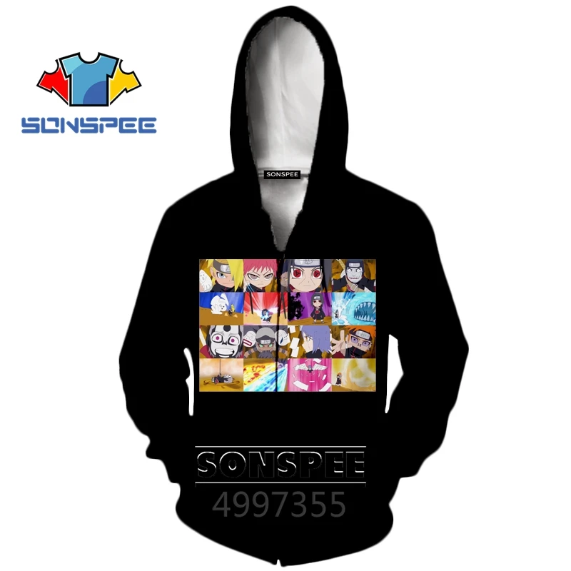 11 SONSPEE с 3D принтом Наруто, Akatsuki для косплея, Harajuku, худи для мальчиков и девочек-подростков, повседневные толстовки, уличная одежда, толстовка с капюшоном, Z28 - Цвет: 11