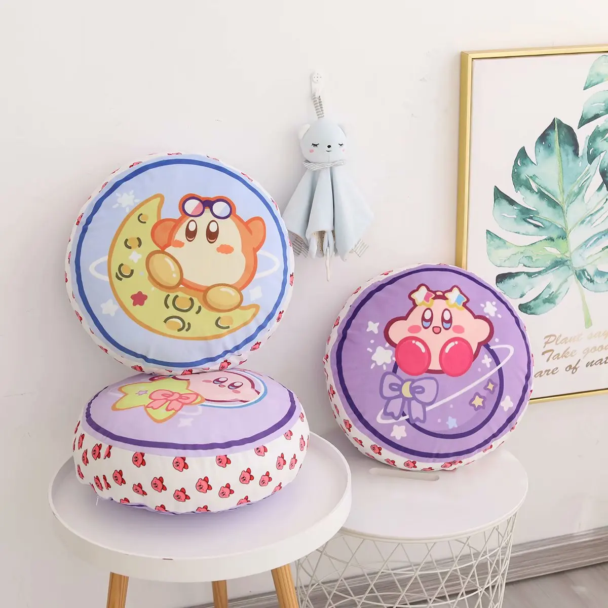 Аниме плюшевые мягкие игрушки Kirby Kawaii подушки с рисунком цветов куклы для дивана