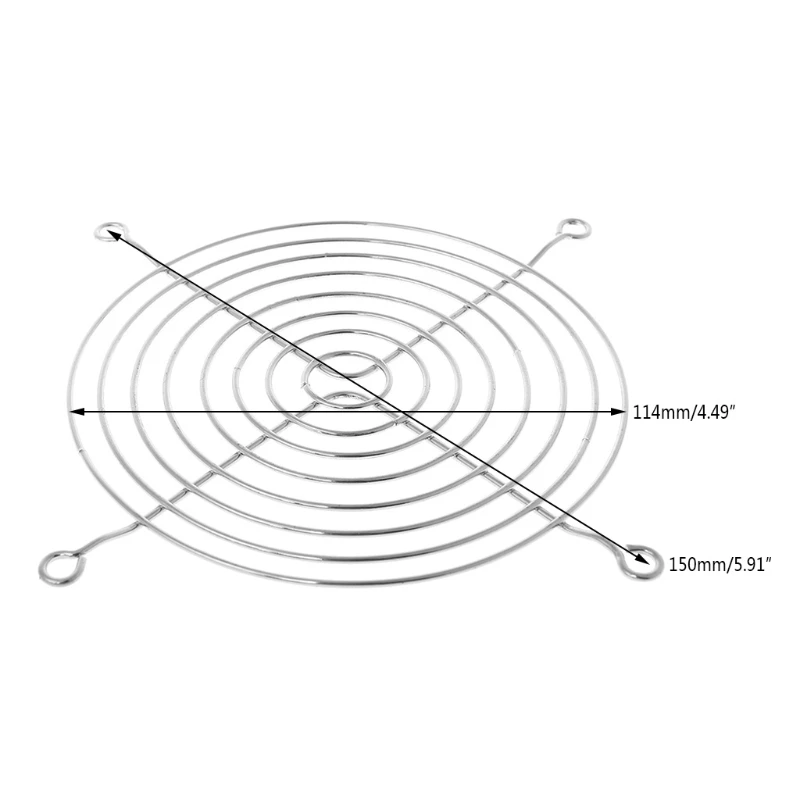 Carlote Fan Protection Net Grille 12cm Dia Iron Mesh Safety For Computer Case Fans Cpu Fan Liquid Cooler