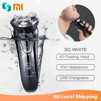 

Xiaomi SO WHITE Wireless 3D Smart Control Electric Shaver For Men Blocking Protection IPX7 Waterproof Portable Beard Trimmer