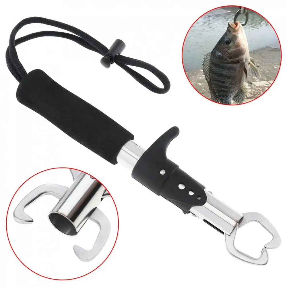 

Fishing Lip Grip Grabber Pliers Control Fish Clamp Device Lures Stainless Portable Safe Steel Grab Carp Fishing Tackle Tools