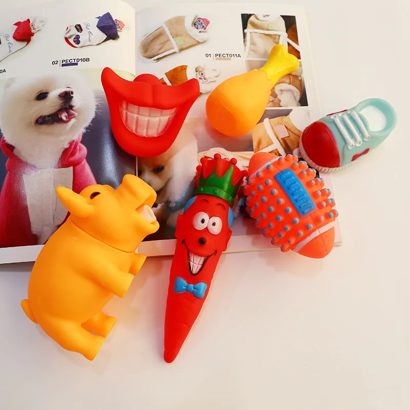 Новые резиновые пищалки игрушка для собаки кричащий цыпленок кость-грызунок тапочки пищевая игрушка для собаки, мяч скрежетание зубами обучение Поставка игрушек для домашних животных