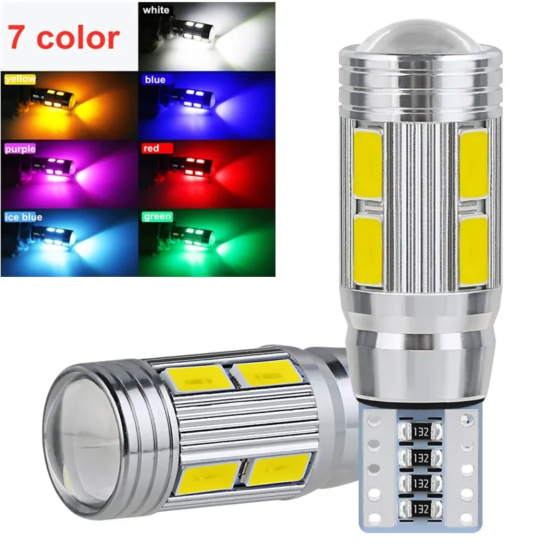 W5W T10 LED Canbus No error 12V 6000K 5630 10 SMD 5W5 LED Car Light Clearance Wedge Side Turn Singal Bulb Super Bright White