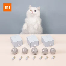 Мячи для кошек Xiaomi Catnip, игрушки для кошек, здоровый шарик из натуральной кошачьей мяты, кошачья пристрастия, кошачья мята, ласкает закуски, кошка, котенок, играющий в домашних животных, кошачий подарок