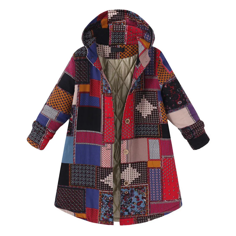 Tanie JAYCOSIN 2019 modna kurtka płaszcze Plus rozmiar luźne w stylu casual z nadrukiem kurtka zimowa kobiety długa parka wysokiej jakości płaszcze oversize
