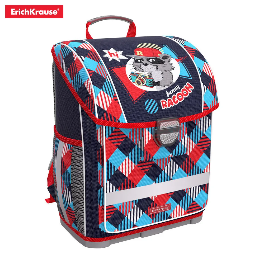 Ученический ранец с пластиковым дном ErichKrause ErgoLine 16L Football Racoon Geometry Hockey Skate Native Track