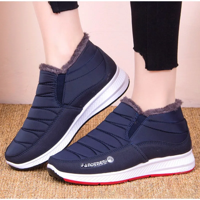 Women Winter Warm Ankle Boots Women's Classic Plush Furry Slip On Shoes Woman Soft Casual Ladies Flat Short Boots Female
