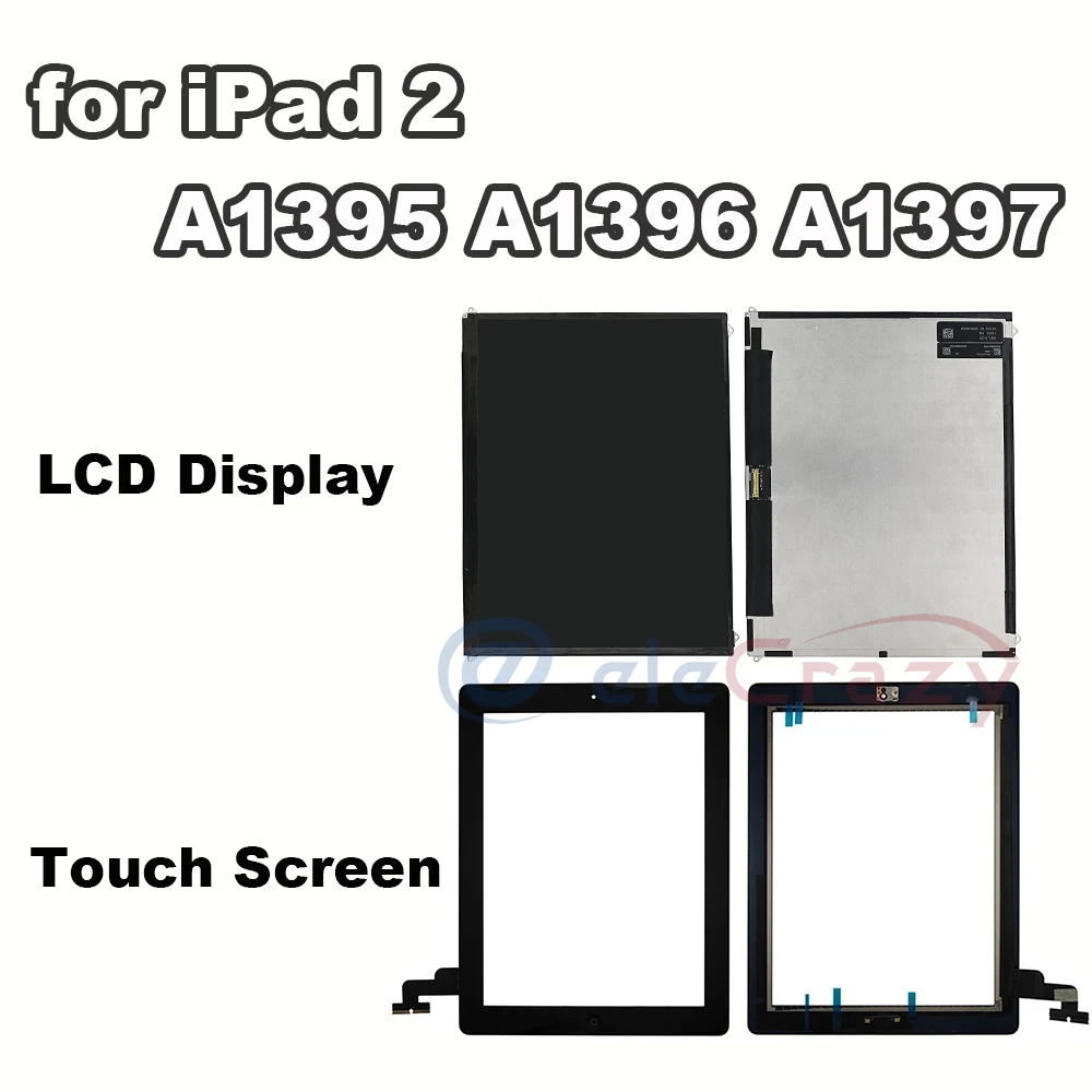Écran Lcd Tattile Di Riposizionamento, 9.7 Pouces, Grado Aaa, Pour Ipad 2, A1395, A1397, A1396, A1397, 100% Testé