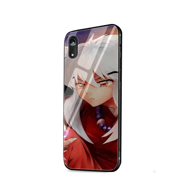 Стеклянный чехол для телефона из ТПУ стекла для Apple iPhone 5 5S SE 6 6S 7 8 Plus XR X XS максимальный Чехол аниме комиксов Inuyasha