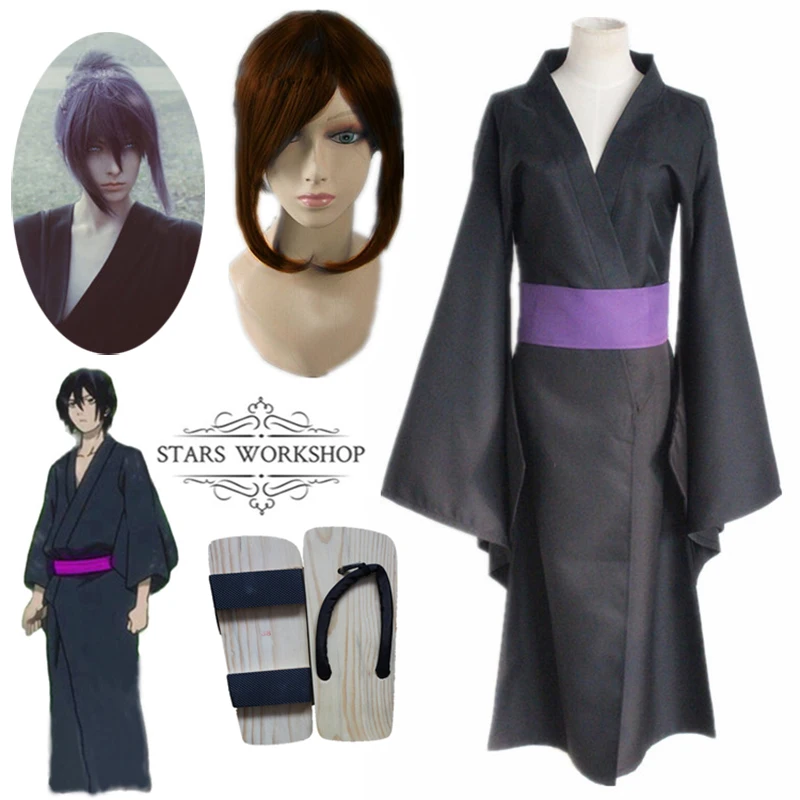 

Аниме Noragami Yato Косплей Костюм юката черный кимоно халат Униформа Хэллоуин карнавальвечерние вечернее платье костюм для выступления на сцене