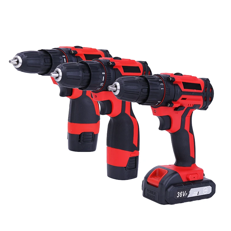 

12V 18V 36V Cordless Drill Electric Screwdriver Mini Wireless Electric Drill Power Driver DC Lithium-Ion Battery Electric Drills