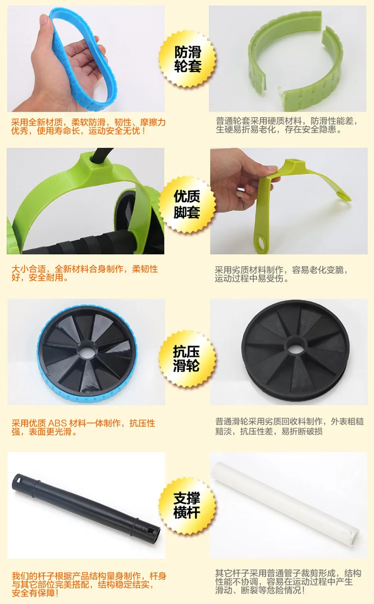Revoflex Xtreme Multifunctional Chest Expander Power Roller Household Abdominal Wheel Fitness Wheel AB Rocket