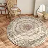 European Embroidered Nordic Round Tea Table Area Carpet For Living Room Yoga Rugs Study Room Computer Table Mattress Mat Tapis 3