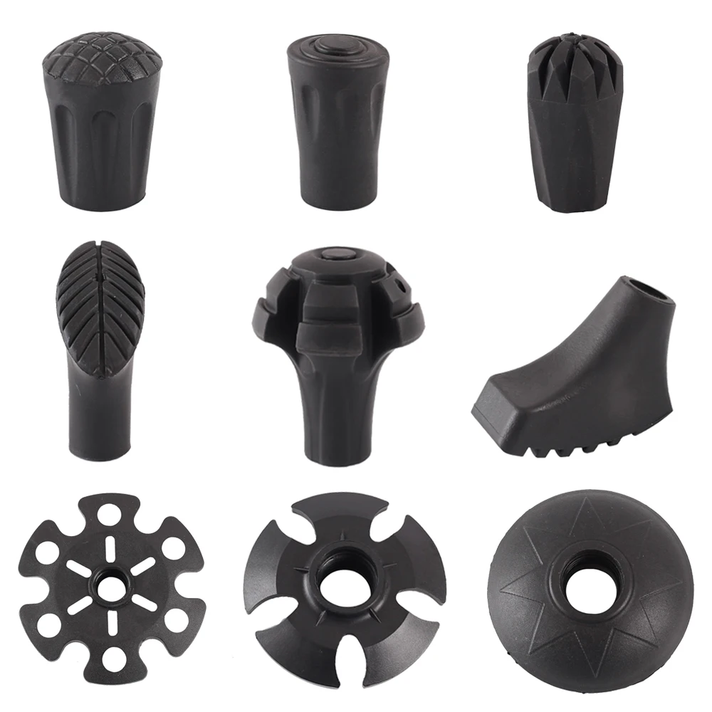

Trekking Pole Nordic Rubber Cane Climb Replacement Alpenstock Walking Sticks Protector Cap Tip Rubber Basket Snow Sport